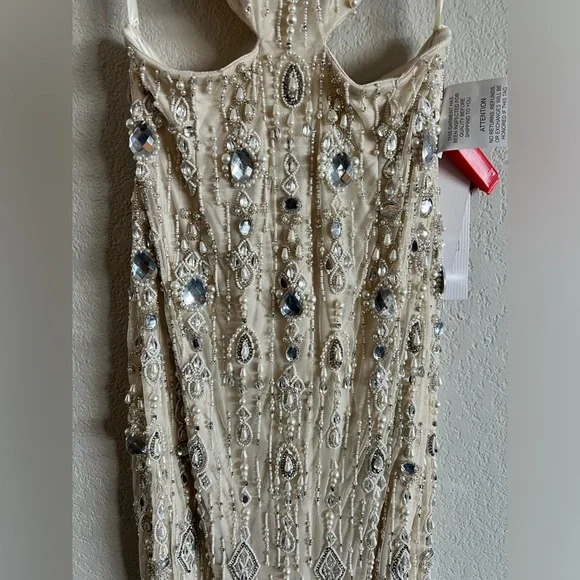 ⌛️ Captivating Mac Duggal Waist Cutout Back Slit Dress 👗#5740 - Picture 10 of 12